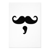 Moustache beard invitations