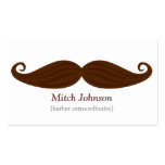Moustache Bizcard de Brown Modèle De Carte De Visite