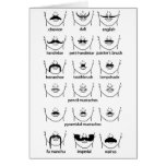 Moustache Chart Father's Day Card