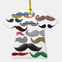 Moustache Collage Moustaches Popular Add Colour Te Christmas Tree Ornaments
