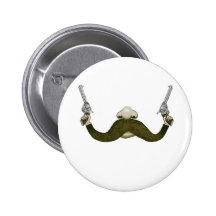 Moustache Cowboy Buttons