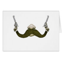 Moustache Cowboy Cards