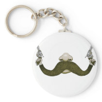 Moustache Cowboy Keychains