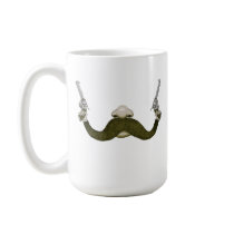 Moustache Cowboy Coffee Mugs