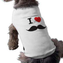 Moustache d'amour t-shirts pour chien