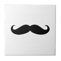 Moustache Disguise Funny Ceramic Tile