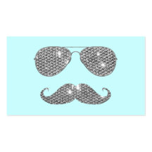 Moustache drôle de diamant avec des verres cartes de visite professionnelles