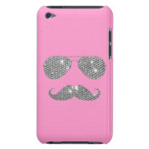 Moustache drôle de diamant avec des verres étuis iPod touch