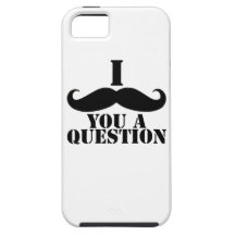 Moustache du noir I vous une question Étui iPhone 5