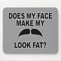 Moustache Fat Mouse Pads