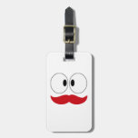 Moustache Funny Face With Eyes luggage tags