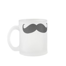 Moustache Glass Coffee Mug disguise funny moustach