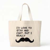Moustache Humour Canvas Bag