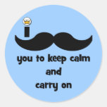 Moustache I vous pour garder le calme et à continu Adhésifs
