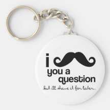 moustache i vous un keychain de question porte-clef