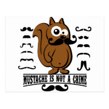 moustache is not a crime post cards