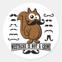 moustache is not a crime stickers
