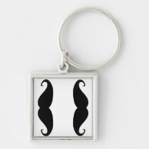 moustache keychain