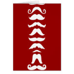 Moustache Line Up Greeting Card