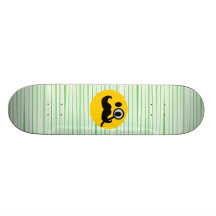 Moustache monocle Smiley Skate Board Deck