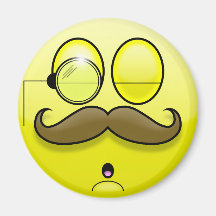 Moustache & Monocle Smilie Magnet