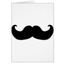 Moustache noire cartes de vœux