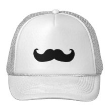Moustache noire casquette de camionneur