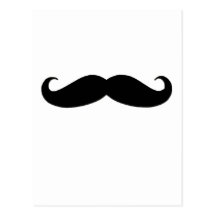 Moustache noire ou moustache noire pour des cadeau cartes postales
