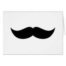 Moustache Note Card