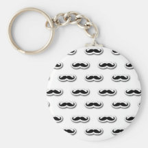 Moustache Pattern Key Chain