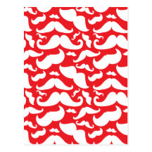 Moustache Pattern Post Card