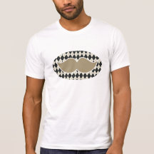 moustache pattern with argyle badge shirts