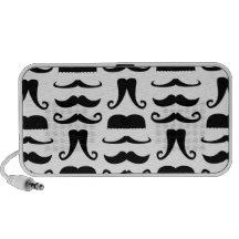 Moustache Print Doodle iPhone Speaker
