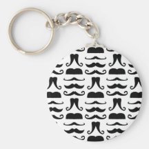 Moustache Print Keychain