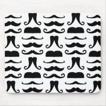 Moustache Print Mouse Pads
