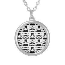 Moustache Print Necklace