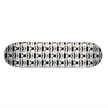Moustache Print Skateboard