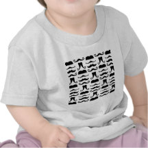 Moustache Print Tee Shirts