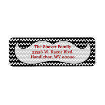 Moustache Return Address Label