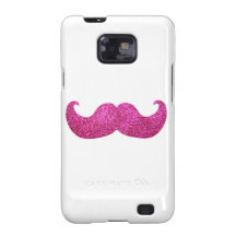 Moustache rose de Bling (graphique de scintillemen Étui Samsung Galaxy S2