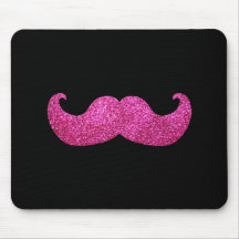 Moustache rose de Bling (graphique de scintillemen Tapis De Souris