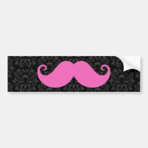 Moustache rose de guidon sur le motif noir de dama autocollant pour voiture