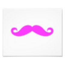 Moustache rose fuchsia Girly Photo D’art
