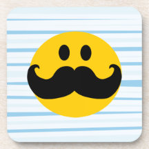 Moustache Smiley Coasters