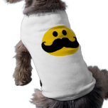 Moustache Smiley (Customizable background colour) Pet Clothing