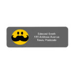 Moustache Smiley Return Address Labels