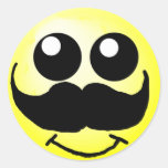 Moustache Smiley Sticker