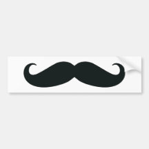 Moustache Stache Bumper Sticker