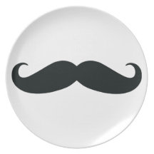 Moustache Stache Dinner Plate