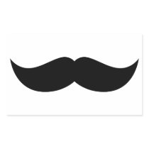 Moustache Rectangular Stickers